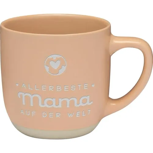 Tasse Motiv Mama Welt: Tasse mit Motivdruck, matte Optik, in passender Banderole
