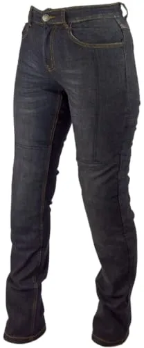 Roleff Racewear Motorradhose Jeans für Damen, Schwarz, Größe 33