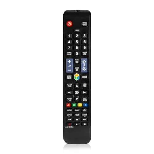 OcioDual Universal-Fernbedienung für TV, Schwarz Kompatibel mit AA59-00581A, UE32F / UE40F / UE46 / UE50 / UE55 / PS51 / PS60 / LE32 / LE40 Series, Smart TV, LED, LCD