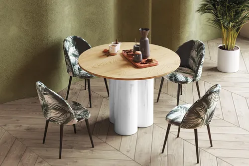 Design Esstisch HRE-111 rund Hochglanz 100x75 cm