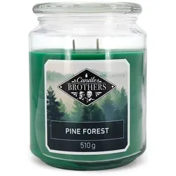 Candle BROTHERS Duftkerze Pine Forest - 510g - Kerzen mit einer Brenndauer von 100 Stunden, ideal für frische Duftmomente in jedem Raum – perfekt für jeden Anlass!