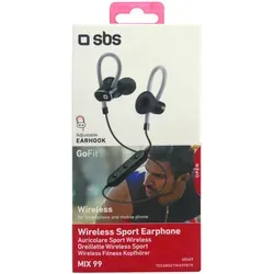 SBS Sport Mix 99 Kabellose Bluetooth Kopfhörer für Fitness in schwarz von SBS