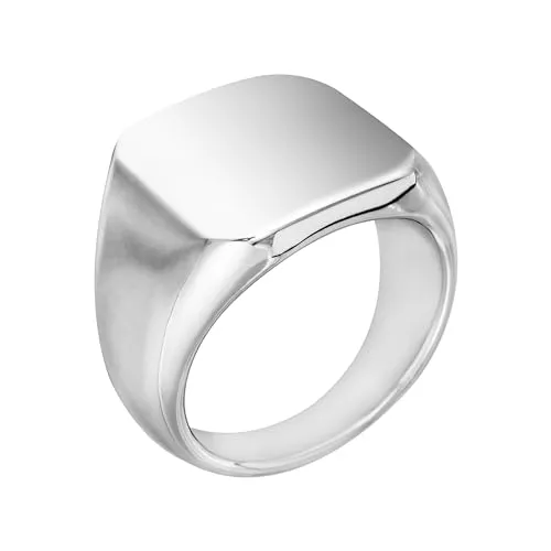 Meditoys Ring aus Edelstahl für Herren - Maskuliner Sigelring 12 mm Breite - Ringe für Herren, aus antiallergenem chirurgischem Edelstahl, der langlebig und farbecht ist. Ideal als Daumenring und einzigartiger Blickfang.