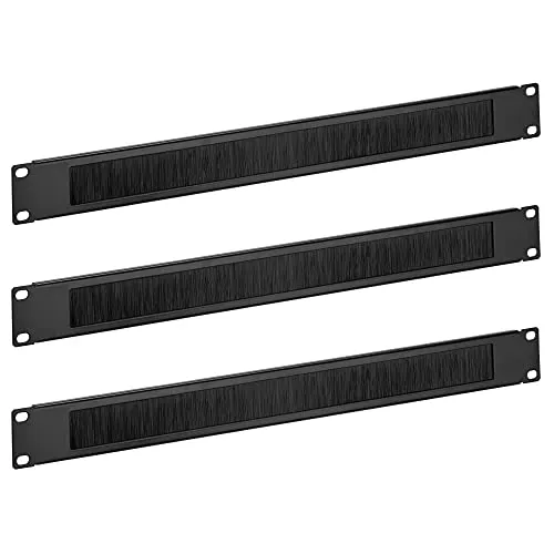 kwmobile 3X 19 Zoll Server Rack Abdeckung mit Bürsten Kabelöffnung - Computer- & Server-Racks: Optimales Kabelmanagement für 19
