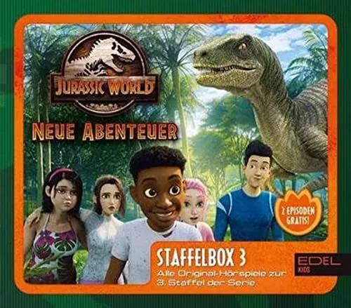 Edel:Kids Jurassic World - Neue Abenteuer Staffelbox 3 - Hörbücher, spannende Abenteuer aus der Jurassic World für Kinder, ideal zum Zuhören und Mitfiebern!