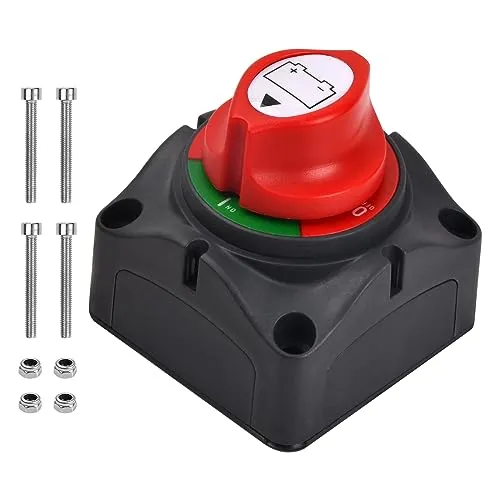 Cozlly Batterietrennschalter, ON/OFF Batterie Trennschalter 12V 24V 48V, 275A-1250A Akku Hauptschalter Wasserdicht Trennschalter Batterieschalter für Auto LKW Boot Jacht Wohnwagen Motorrad KFZ