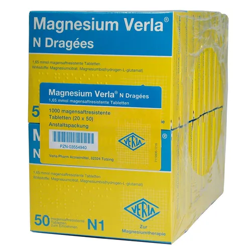Magnesium Verla N Dragees 1000 ST