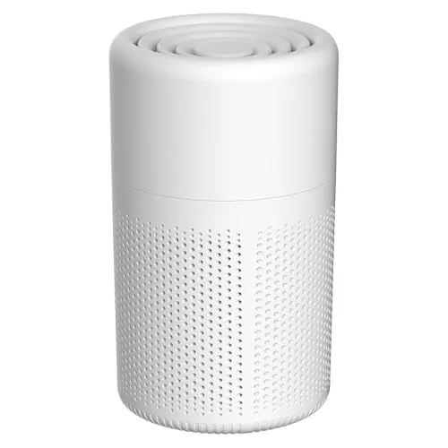 Air purifiers, Luftreiniger Allergiker mit Aromatherapie, Luftreiniger mit HEPA Luftfilter gegen Rauch Gerüche Staub Pollen Tierhaare, Leise und Tragbar,Luftreinigers für Schlafzimmer,Zuhause, Weiß