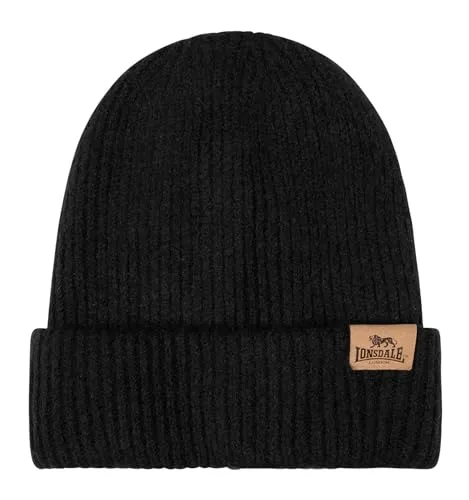 Lonsdale Mütze Bridport, Black, one Size, 116021