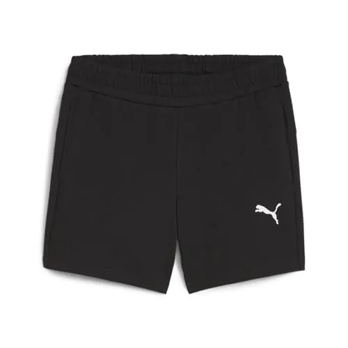 PUMA Teamgoal Casuals Shorts Wmn schwarz S - Kurze Sporthosen für Damen, ideal für aktive Frauen. Diese Shorts bieten Komfort aus 78% Baumwolle und 22% recycelter Baumwolle, mit elastischem Bund für perfekte Passform und stylishem PUMA Cat-Logo.