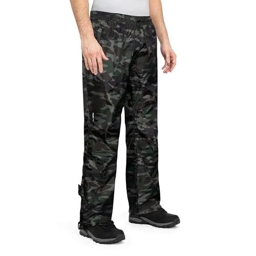 Höhenhorn Pluvia Herren Regenhose Camo Grün Gr. XXL - Regenhosen für Herren, absolut wasserdicht mit 5.000 mm Wassersäule und atmungsaktivem Material, ideal für Outdoor-Aktivitäten.