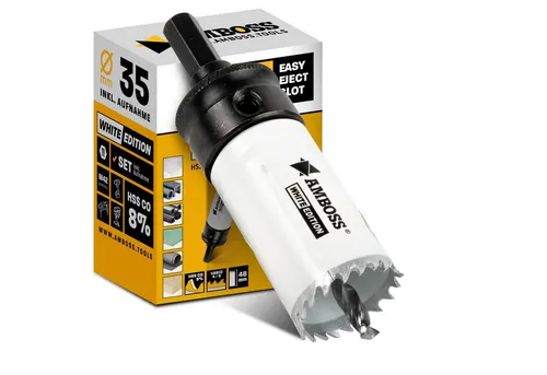 Amboss Werkzeuge Lochsäge AMBOSS M42 Bimetall Lochsäge 35mm + Aufnahme