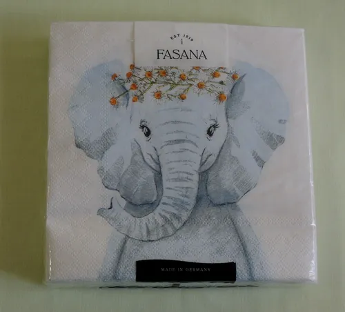 Servietten niedlicher Elefant Gänseblümchen 1 Packung Motivservietten Tiere 20