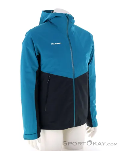 Mammut Alto Light 3 in 1 HS Hooded Jacket Men Deep Teal-Black (XL) - Funktionsjacke, wetterfest und nachhaltig - die 3-in-1-Jacke bietet Schutz und Wärme für alle Trail-Abenteuer, ganzjährig einsetzbar.