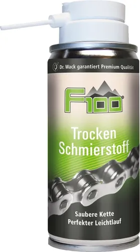 Dr. Wack F100 Fahrrad Trocken Schmierstoff 100 ml - Hochleistungs Kettenfett - Fahrrad-Pflegemittel mit hervorragendem Schutz gegen Schmutz und Wasser, ideal für eine langlebige Kettenpflege.