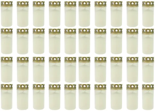 Grabkerze Nr. 3 Weiß mit Deckel