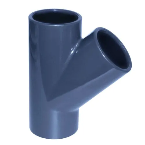 PVC T-Stück 25mm mit 45° Winkel, Muffe & PVC-U Fitting