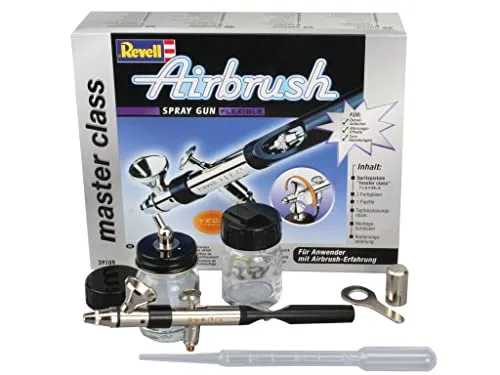 Revell Airbrush I Master Class Spritzpistole - Flexible Anwendung für detailreiche Modellarbeiten, 360-Grad-Flexibilität und ergonomischer Griff für komfortables Arbeiten