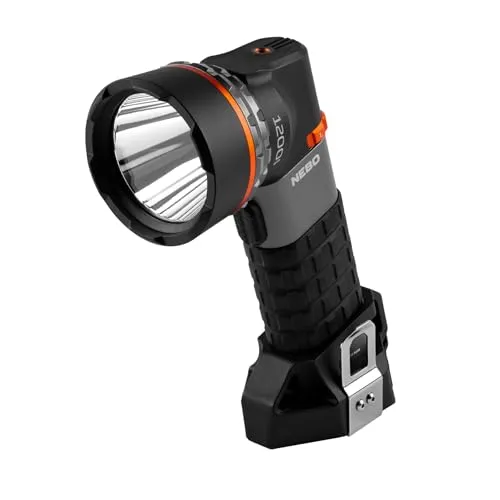 Nebo LUXTREME SL75 LED Scheinwerfer - Taschenlampen mit 1200 Meter Reichweite und leistungsstarkem 9000 mAh Lithium-Ionen Akku für langanhaltende Beleuchtung bei Outdoor-Abenteuern.