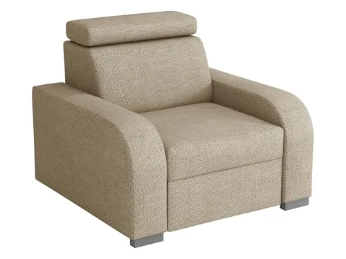 MIRJAN24 Sessel Oslo 1 - Stilvoller Polstersessel für Ihr Wohnzimmer - Fernseh- & Relaxsessel mit verstellbaren Kopfstützen und komfortabler Schaumstoffpolsterung, ideal zum Entspannen und Relaxen in jedem Wohnraum.