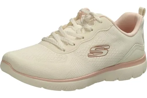SKECHERS Damen Slipper SUMMITS-QUIET DREAM - Stylischer Slipper für Damen von Skechers mit atmungsaktivem Mesh-Obermaterial. Die Memory Foam-Einlegesohle sorgt für ultimativen Komfort, während die flexible Laufsohle sicheren Halt bietet. Ideal für entspannte Tage!