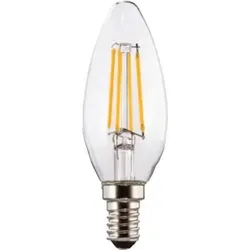 LED-Filament, E14, 470lm ersetzt 40W, Kerzenlampe, Warmweiß, Klar (001