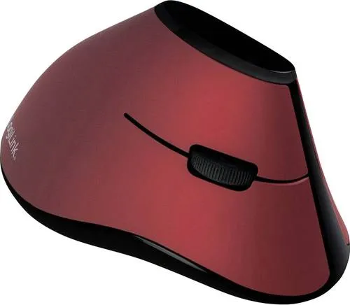 LogiLink ID0159 Ergonomische Maus Funk Optisch Schwarz, Rot 5 Tasten 1200 dpi Ergonomisch
