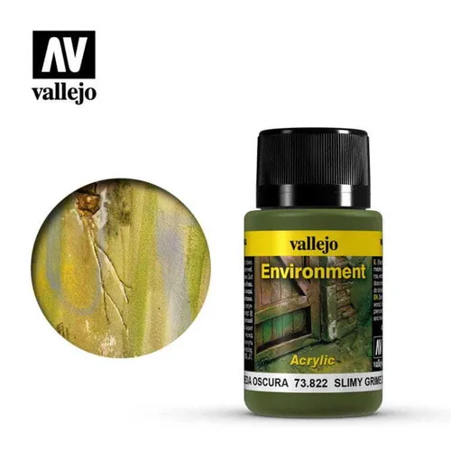 VALLEJO 73822 Environment - Slimy Grime Dark 40ml (Acrylic Weathering Paint)