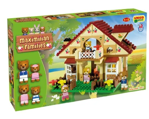 Maximilian Familien tragen Haus 155-teilig - Baukästen & Bausteine – Kreatives 155-teiliges Haus mit 4 Figuren und vielen Zubehörteilen für fantasievolles Spielen und Erweiterungsmöglichkeiten mit LEGO.