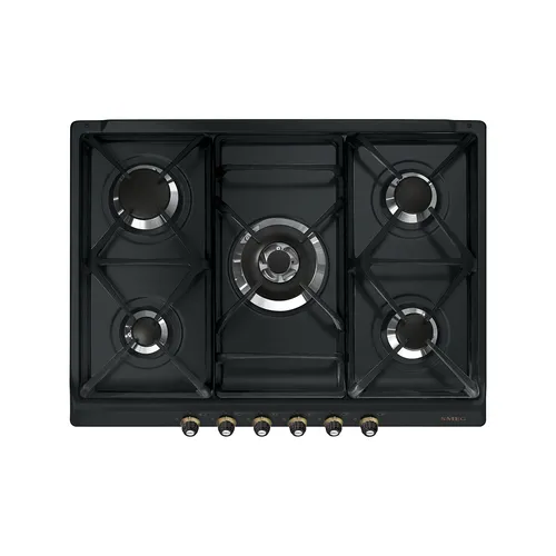 Smeg SR775AO Einbau-Gaskochfeld, 5 Brenner, anthrazit von Smeg