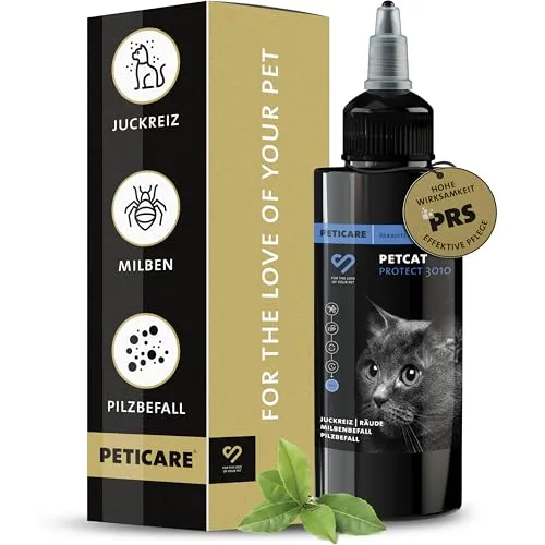 Peticare Anti-Parasiten Mittel für Katzen – Effektives Juckreizmittel mit PRS® System