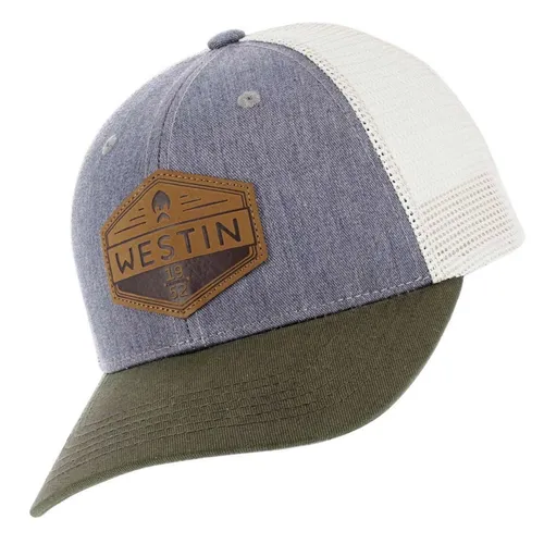 Westin Vintage Trucker Cap Grey Moss - Angelcap, Cappy für Angler, Schirmmütze
