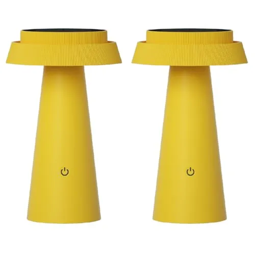 Luxus Drahtlos Tischlampe Solar Mambo in gelb von Luxus
