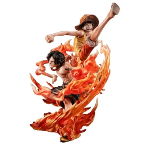 P.O.P one piece Neo-Maximum Luftiger & Ace Bonds Of Brüder Figur - Aufstellfigur aus PVC und ABS, 245 mm hoch, limitiert für Fans von One Piece, ideal für Sammler und Dekoration.