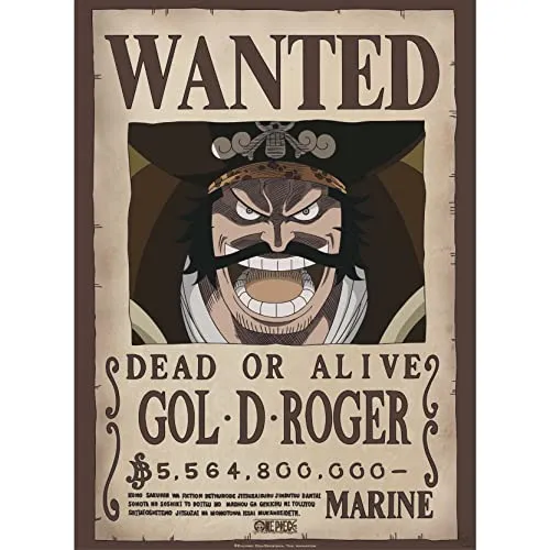 ABYstyle One Piece Wanted Gol D, Roger Poster 38x52cm