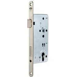 BKS Einsteckschloss B-0024 - Hochwertiges Einsteckschloss für gefälzte Türen, ideal für eine sichere und langlebige Nutzung mit nickelsilberner Oberfläche und 2-tourigem Schlossriegel.