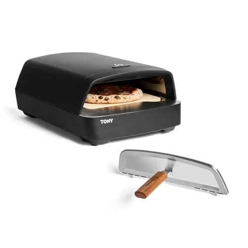 BURNHARD® Gas Pizzaofen - Tony mit Hitzeschild, 450 °C, Tragbarer Outdoor Ofen - Erlebe authentische neapolitanische Pizza in nur 90 Sekunden! Mit dem kompakten BURNHARD® Gas Pizzaofen TONY und einem starken Pizzastein für perfekte Backergebnisse – ideal für jede Grillparty.