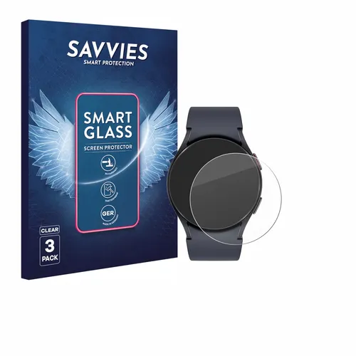 3x Savvies Schutzglas für Samsung Galaxy Watch 6 / 5 (44 mm) Panzer Folie Glas