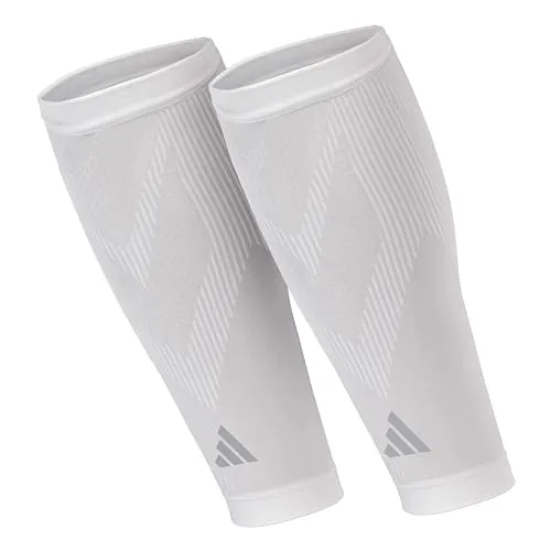 adidas Compression Calf Sleeves Kompressions-wadenärmel, Weiß, L/XL