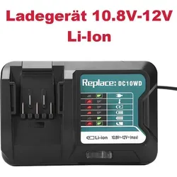 Akku Ladegerät Ladestation 10,8V-12V Li-Ion ersetzt Makita DC10W DC10WD DC10SB DC10WC BL1015 BL1016 BL1021B BL1041B für Makita 12V Max CXT Bauste...