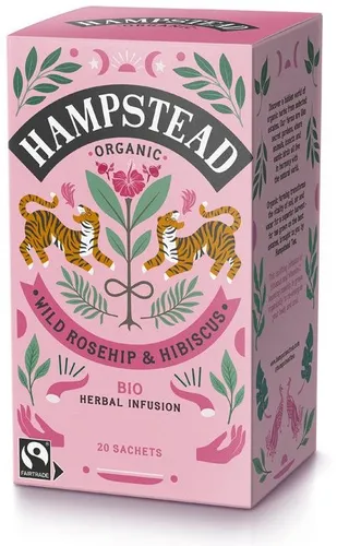 Hampstead Tea Bio-Hagebuttentee mit Hibiskus 20 Stück