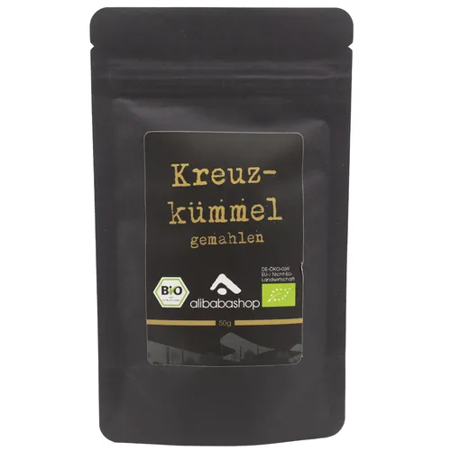 Alibabashop - Bio Kreuzkümmel gemahlen - Bio Cumin Gewürz - Kumin Pulver - 50 g