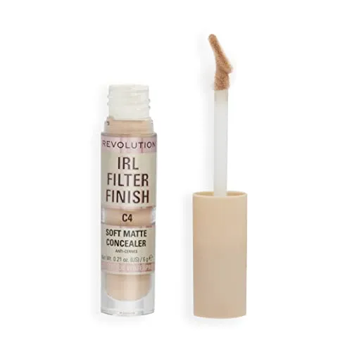 Makeup Revolution, IRL Filter Finish Concealer, Mittlere bis volle Deckkraft, C4, 6g