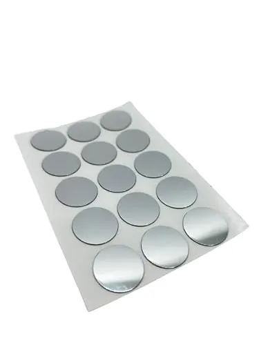 15x Selbstklebende Abdeckkappen für Schrauben & Bohrlöcher – Universelle Schraubenabdeckung (Chrom, Ø 20 mm)