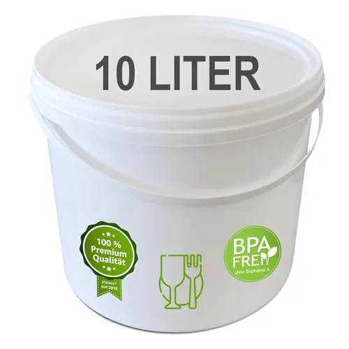 plasteo® Kunststoffeimer mit Deckel, 10 Liter