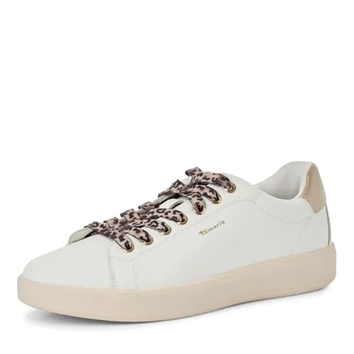 Tamaris Sneaker Low Beige - Damen-Sneaker mit herausnehmbarem Fußbett, ideal für Einlagen, super weich und rutschhemmend für sicheren Halt.