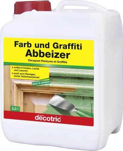 Decotric Abbeizer rasant 2,5 L - Schnelle Farbentfernung - Farbverdünner & Lösungsmittel, ideal für schnelle und effektive Farbentfernung auf verschiedenen Oberflächen.