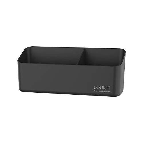 loukin Magnetischer und selbstklebender Marker-Halter, trocken abwischbares Zubehör-Tablett, magnetischer Aufbewahrungs-Organizer für Whiteboard, Glas oder Kühlschränke (schwarz)