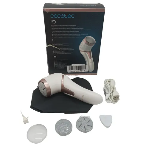 Cecotec Bamba SkinCare elektrische Fußfeile mit Absaugung 2 Modi 3 Schleifscheib