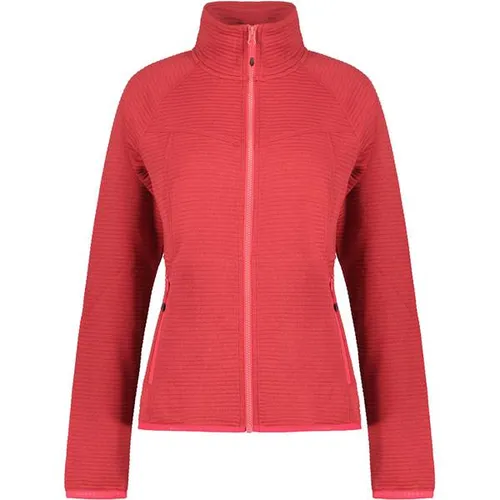 ICEPEAK Damen Unterjacke BELLBROOK – Modischer Midlayer - Die ICEPEAK Damen Unterjacke BELLBROOK bietet eine normale Passform mit elastischen Ärmelbündchen und zwei praktischen Reißverschlusstaschen. Die Antipilling-Veredlung sorgt dafür, dass die Jacke lange wie neu aussieht.